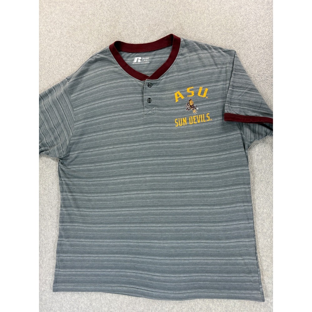 Arizona State Sun Devils Screened Logo Campus S/S Polo Shirt (Men's 2XL) Gray